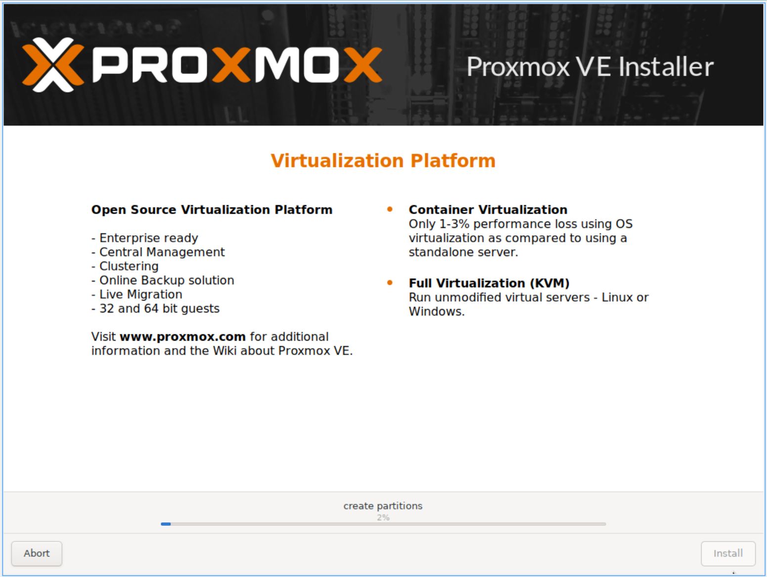Hoàn tất cài đặt Proxmox VE