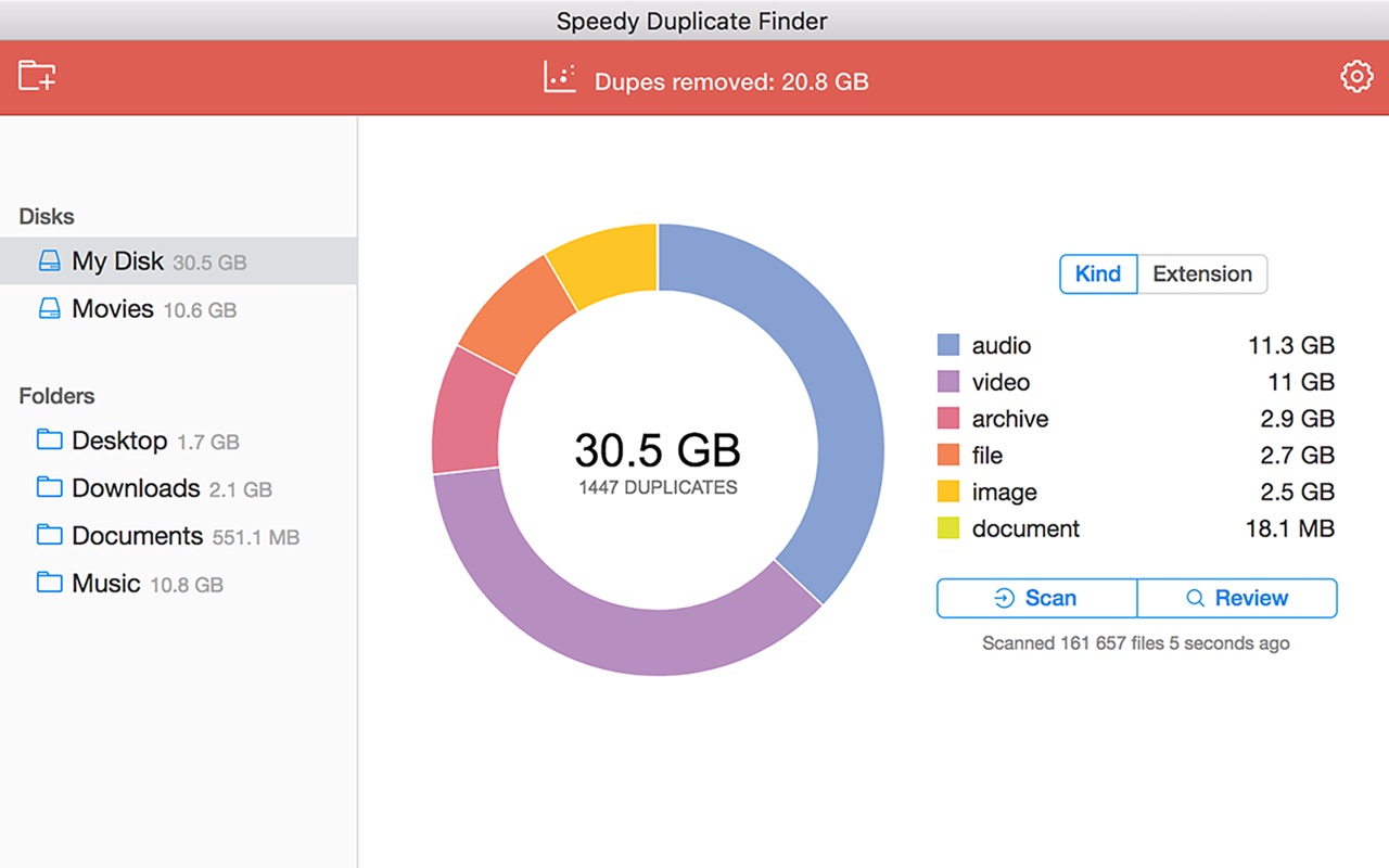 Giao diện thực tế Speedy Duplicate Finder v1.5.4