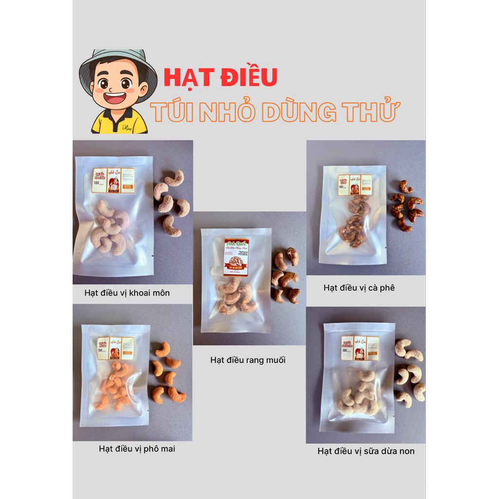 Hạt Điều Túi Nhỏ Giòn Thơm Chắc Hạt