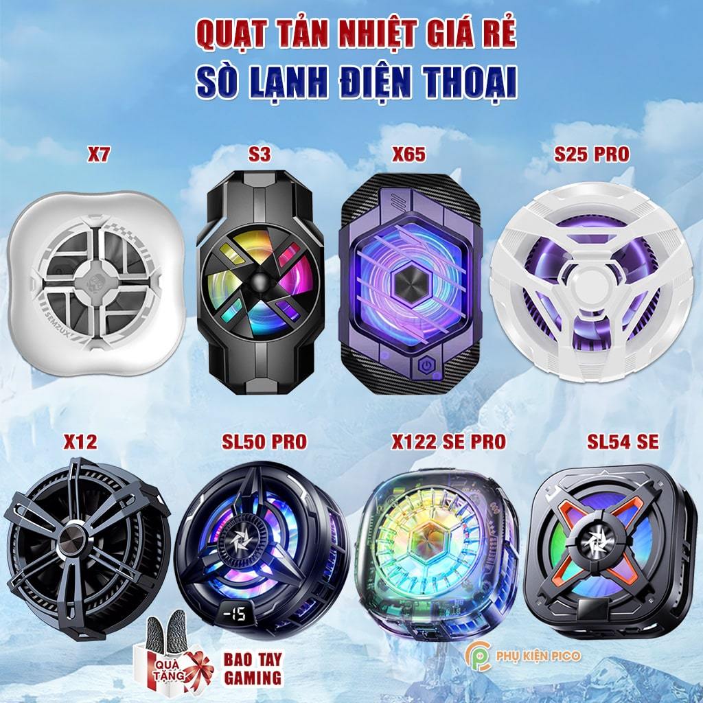 Quạt tản nhiệt điện thoại sò lạnh X12 X65 FS18 Pro