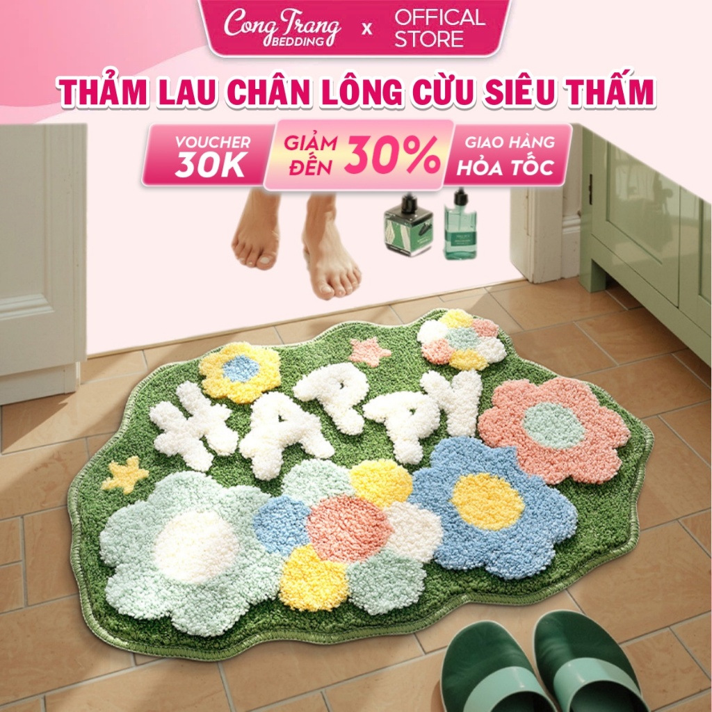 Thảm lông chùi chân 40x60cm