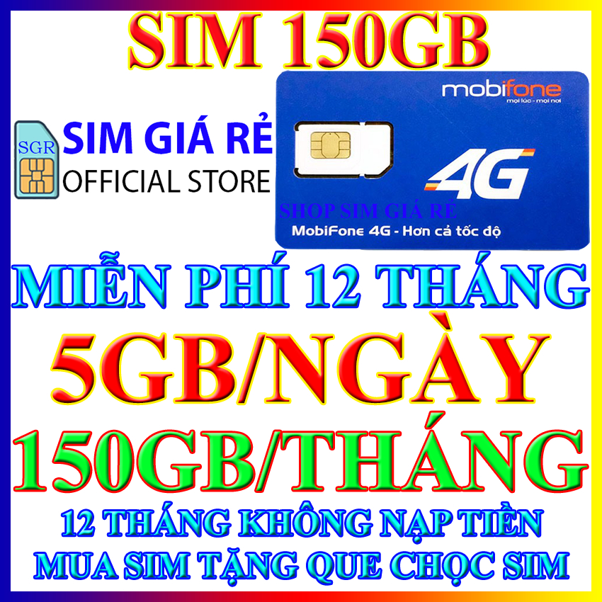 SIM 4G Mobifone trọn gói không cần nạp tiền