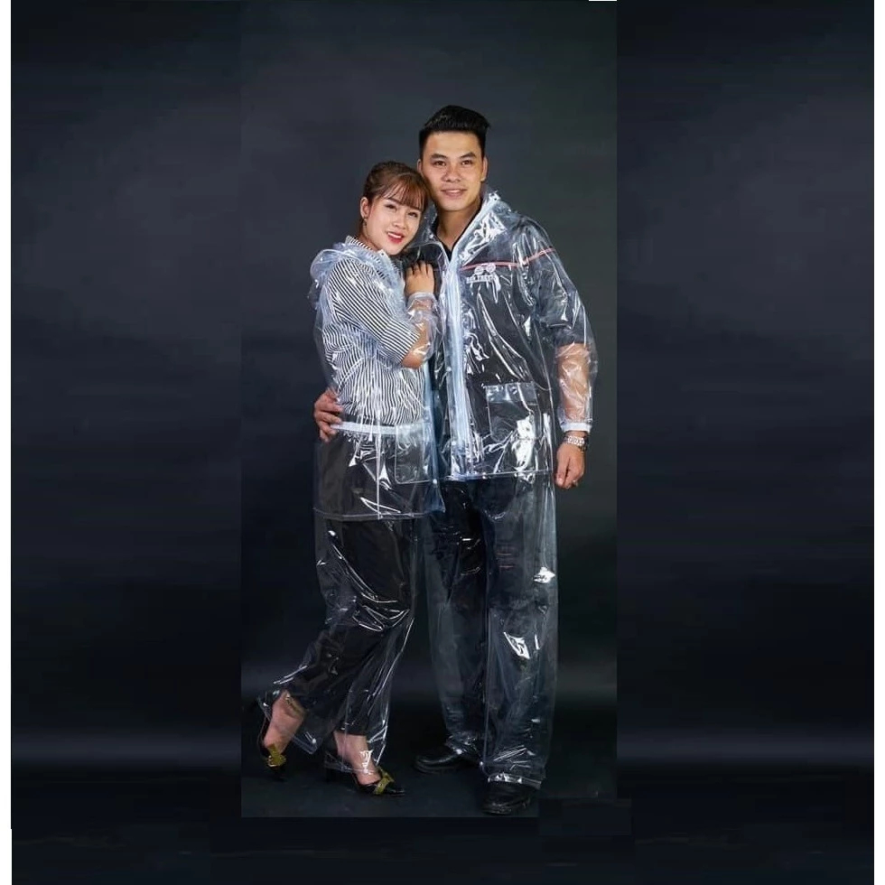 Bộ áo mưa trong suốt siêu dai siêu bền