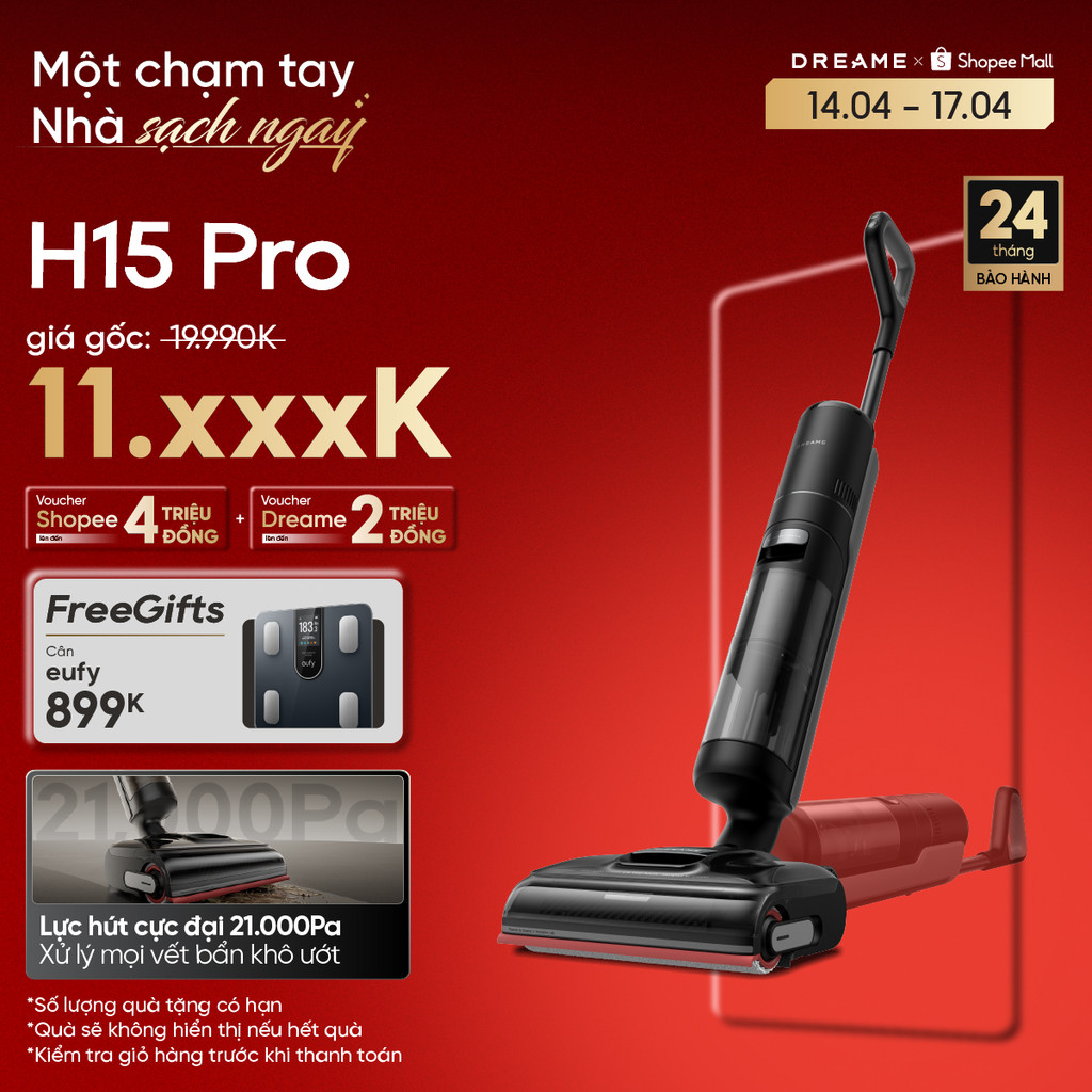 Dreame H15 Pro Máy hút bụi lau sàn không dây