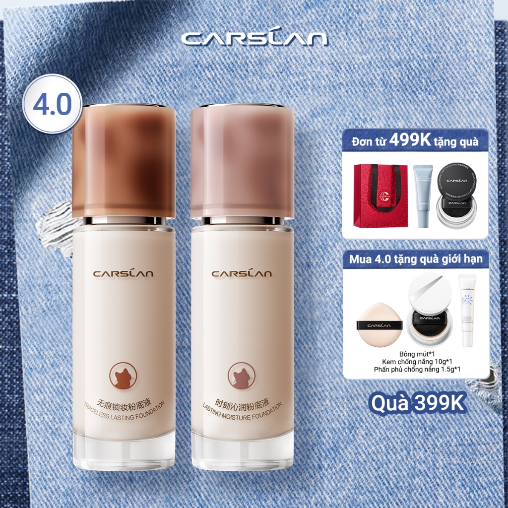 Kem nền CARSLAN dạng lỏng kiềm dầu lâu trôi 24h 30g