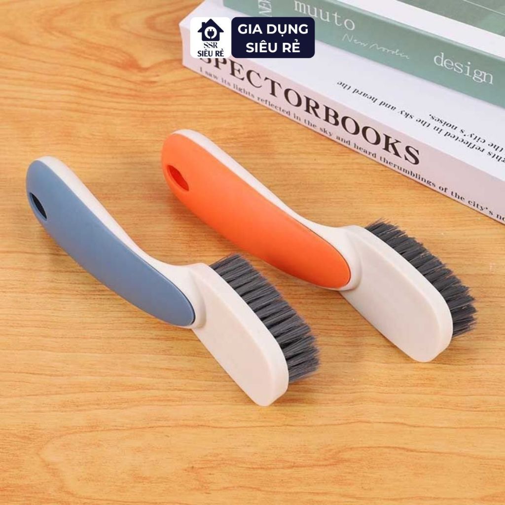Bàn chải chà giày mini tay cầm dài đa năng