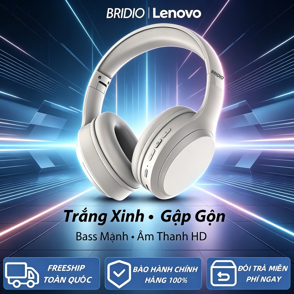 Tai nghe Lenovo Bridio M16 Bluetooth gập gọn