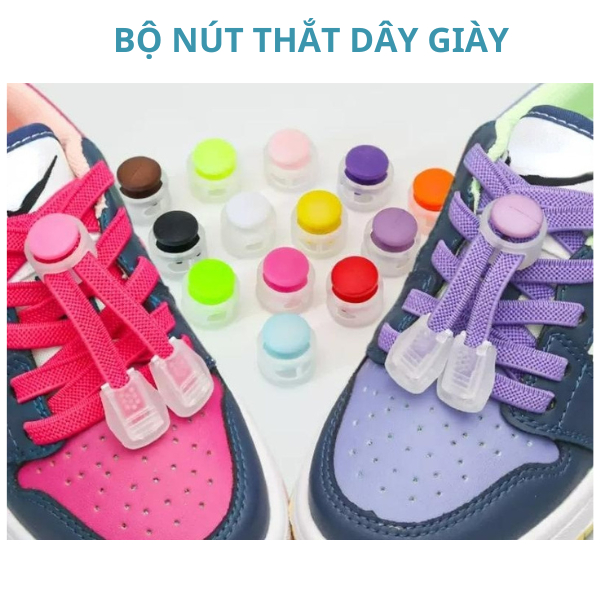 Bộ nút khóa dây giày lò xo 2 lỗ Faco
