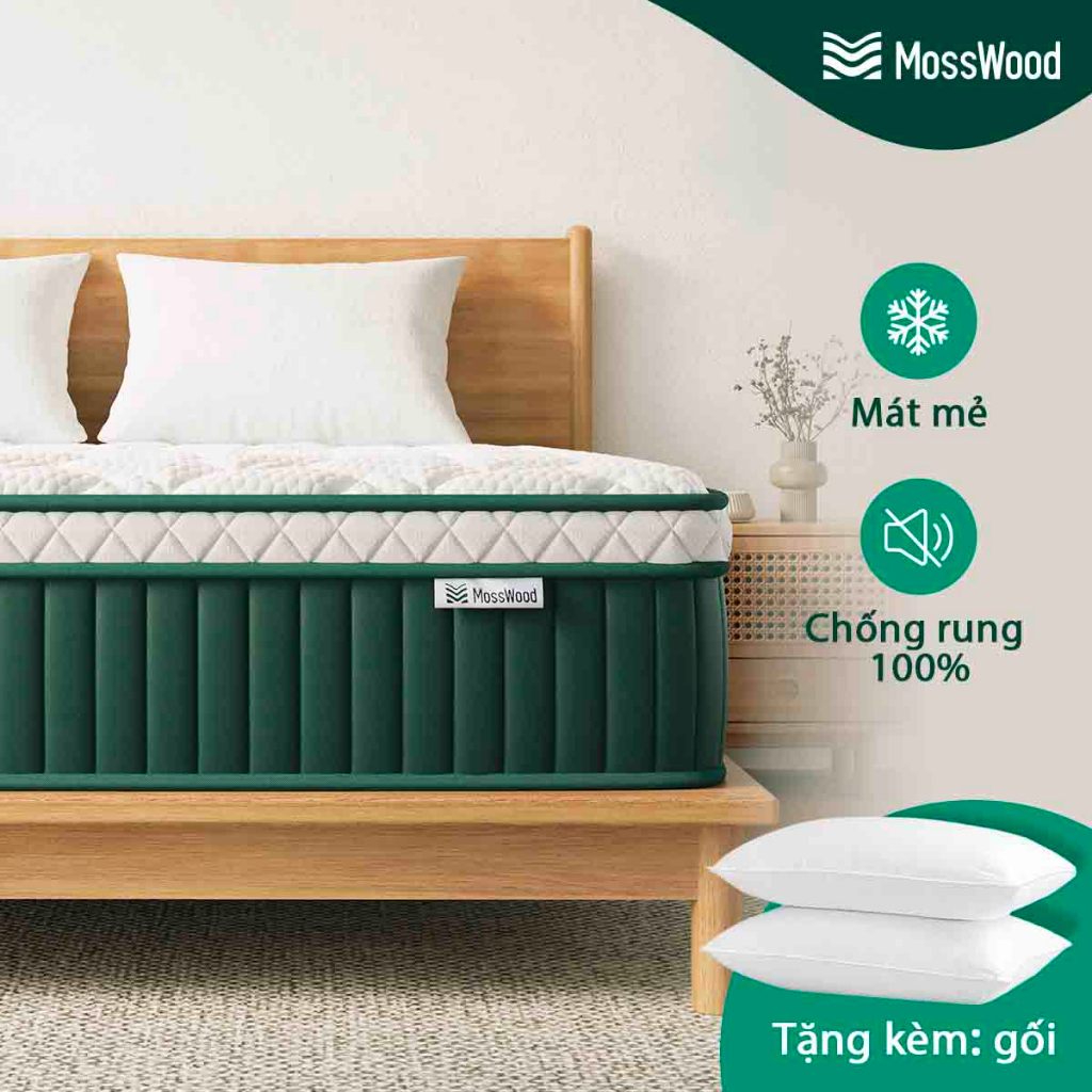 Nệm Lò Xo Túi MOSSWOOD Ice-Silk