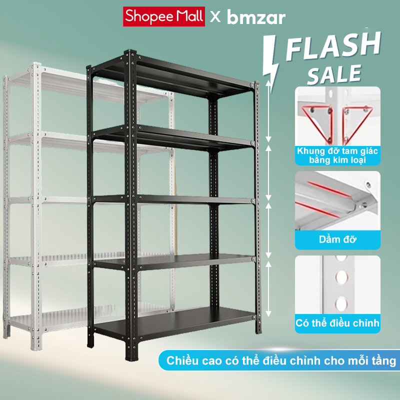 Kệ sắt V lỗ BMZAR chịu tải 500kg đa năng