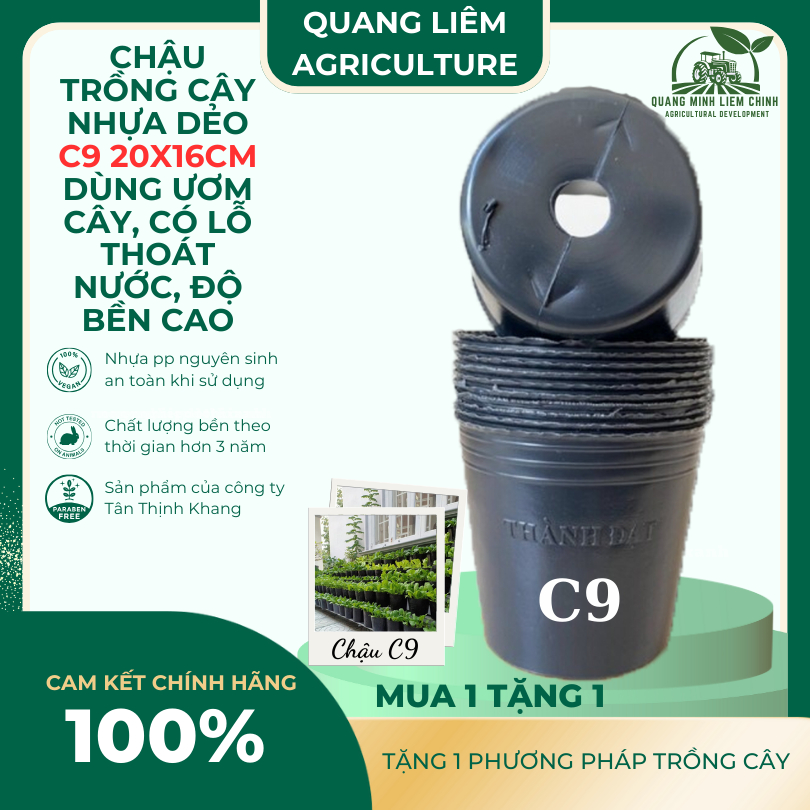 Chậu trồng cây nhựa dẻo C9