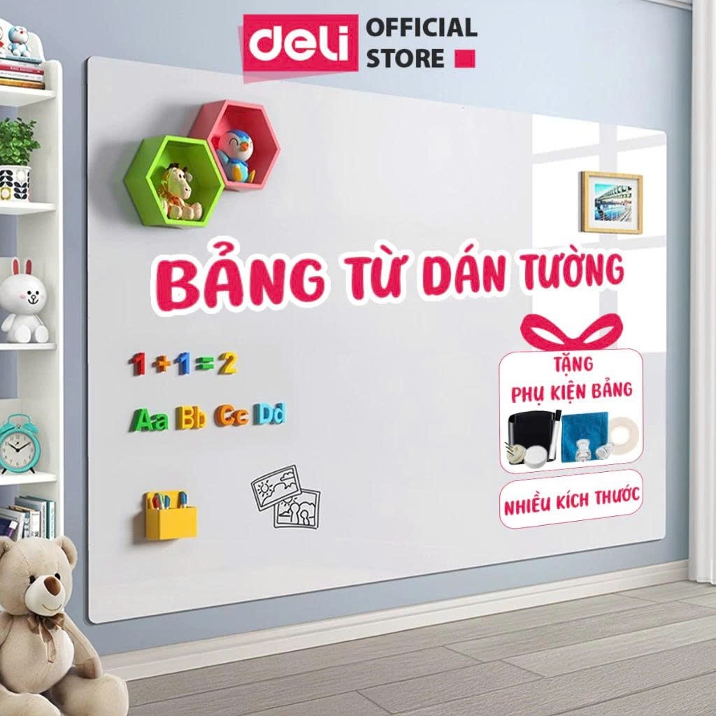 Bảng từ trắng Deli dán tường
