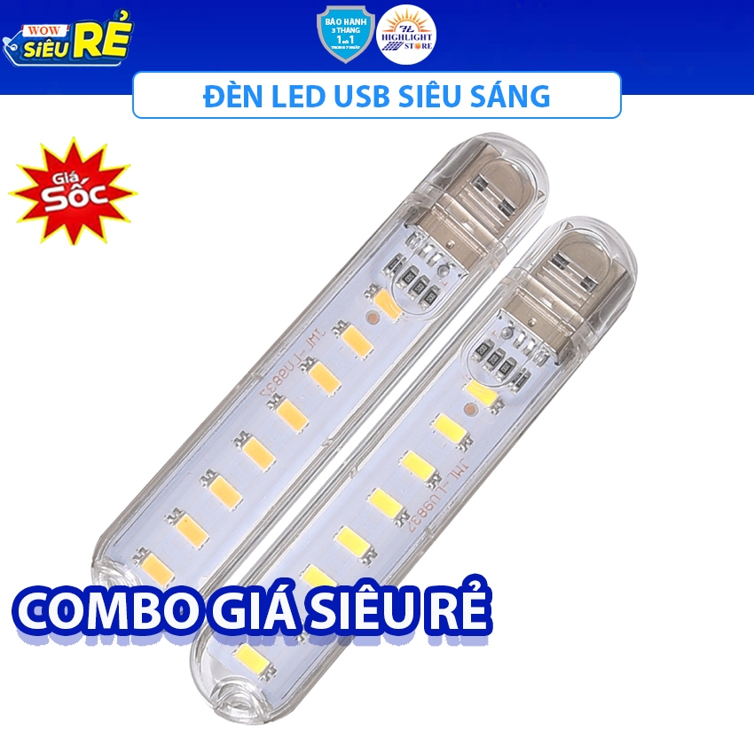 Combo đèn thanh USB siêu sáng