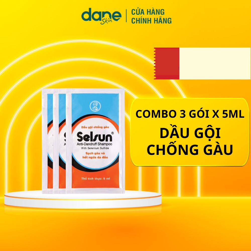 Combo 3 gói dầu gội Selsun chống gàu