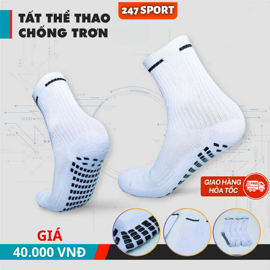 Tất đá bóng chống trơn 247sport