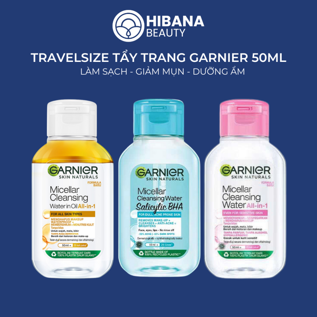Nước tẩy trang Garnier Micellar 50ml