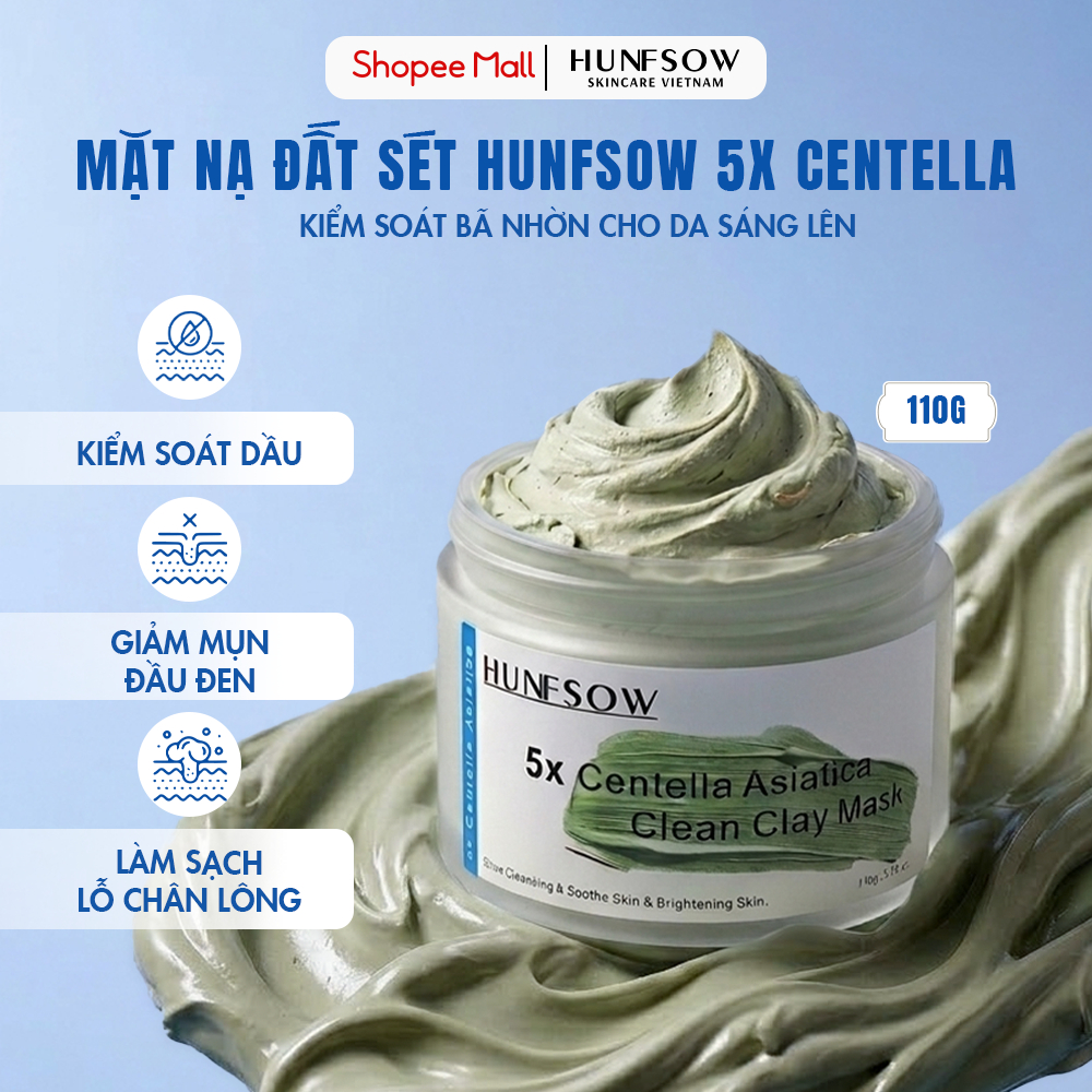 Mặt Nạ Đất Sét HUNFSOW 5X Centella