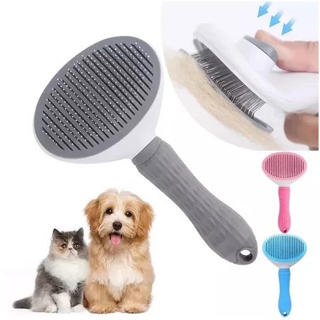 Lược chải lông chó mèo có nút bấm