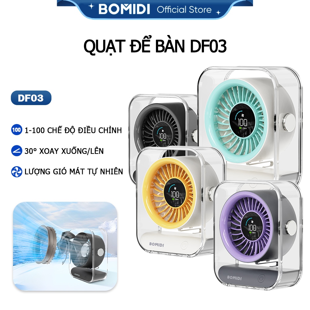 Quạt để bàn Bomidi DF03 giảm 70%