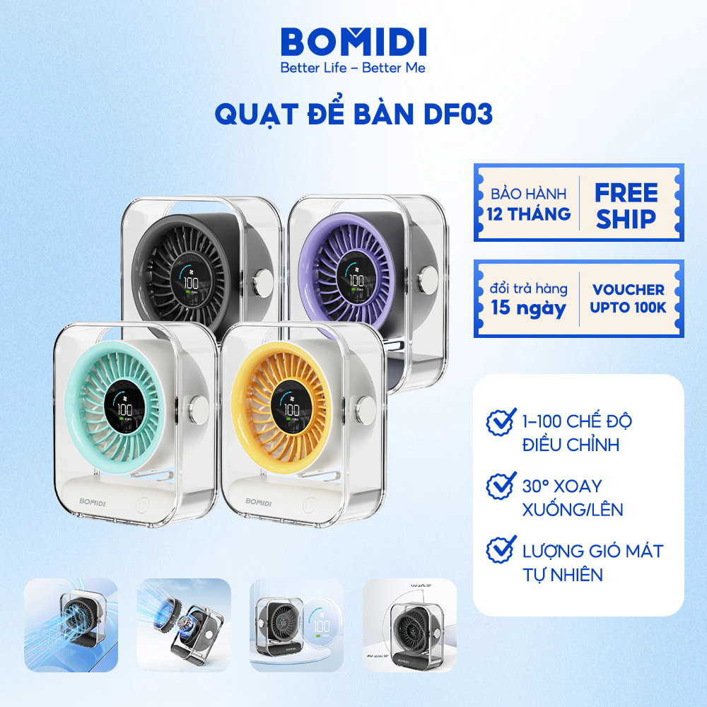 Quạt để bàn Bomidi DF03