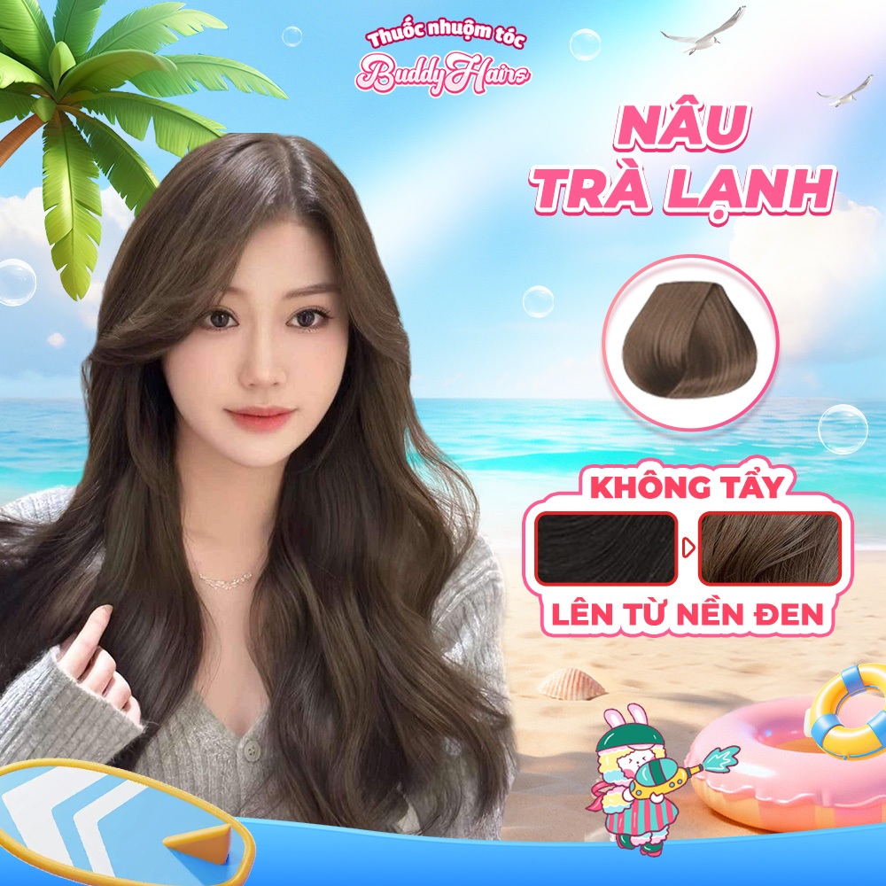 Thuốc nhuộm tóc Nâu Trà Lạnh Buddyhairs