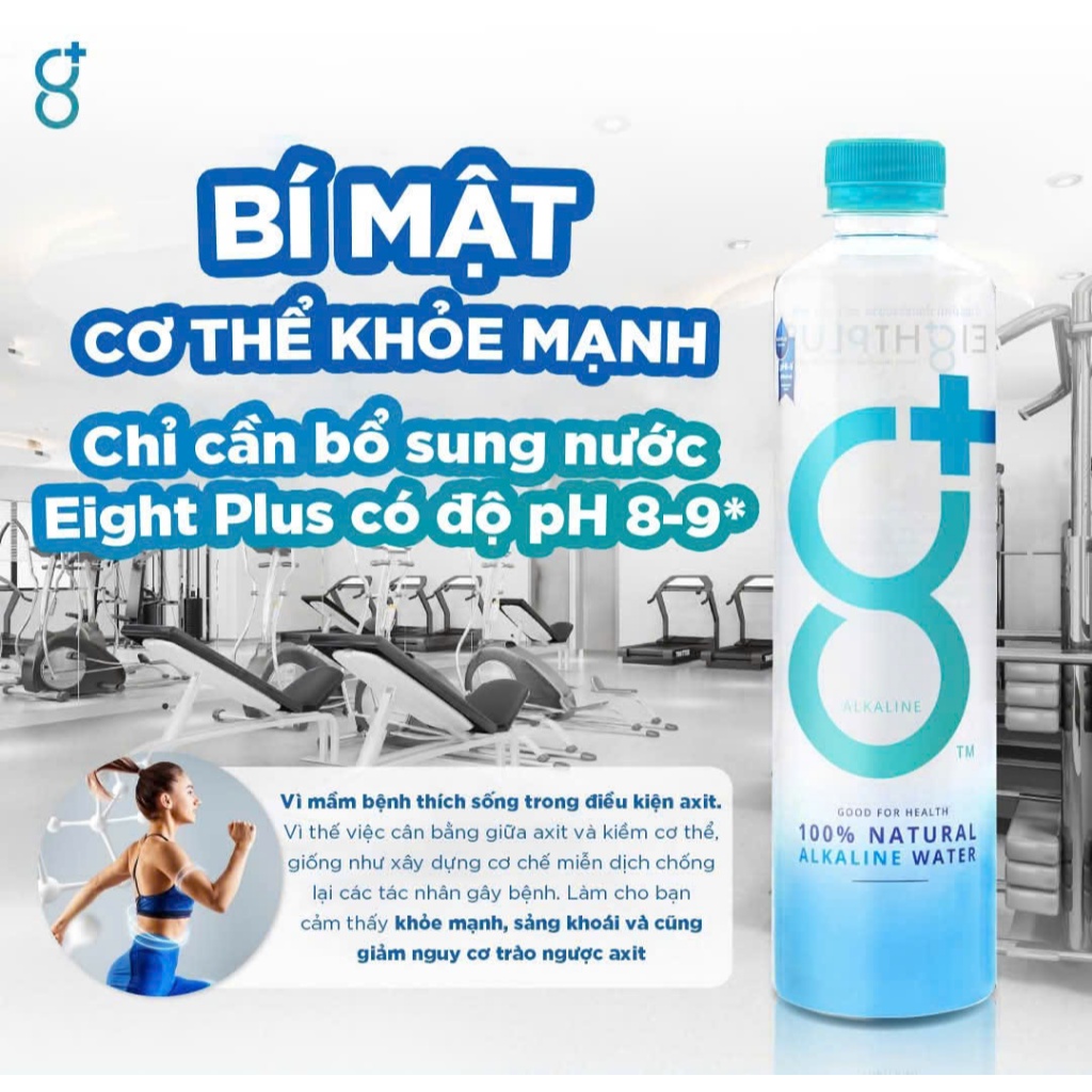 Nước Ion Kiềm Eight Plus 500ml Thùng 24 Chai