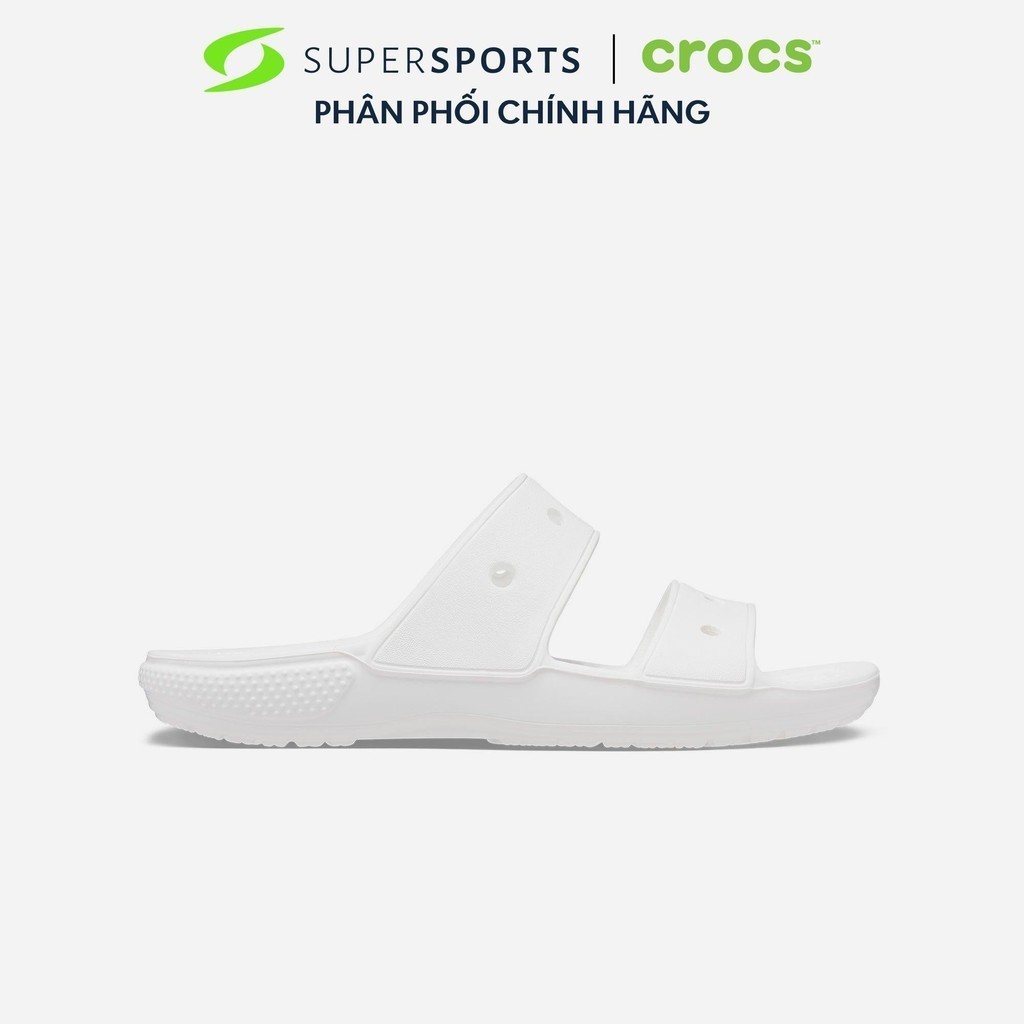 Dép Crocs Classic quai ngang trắng