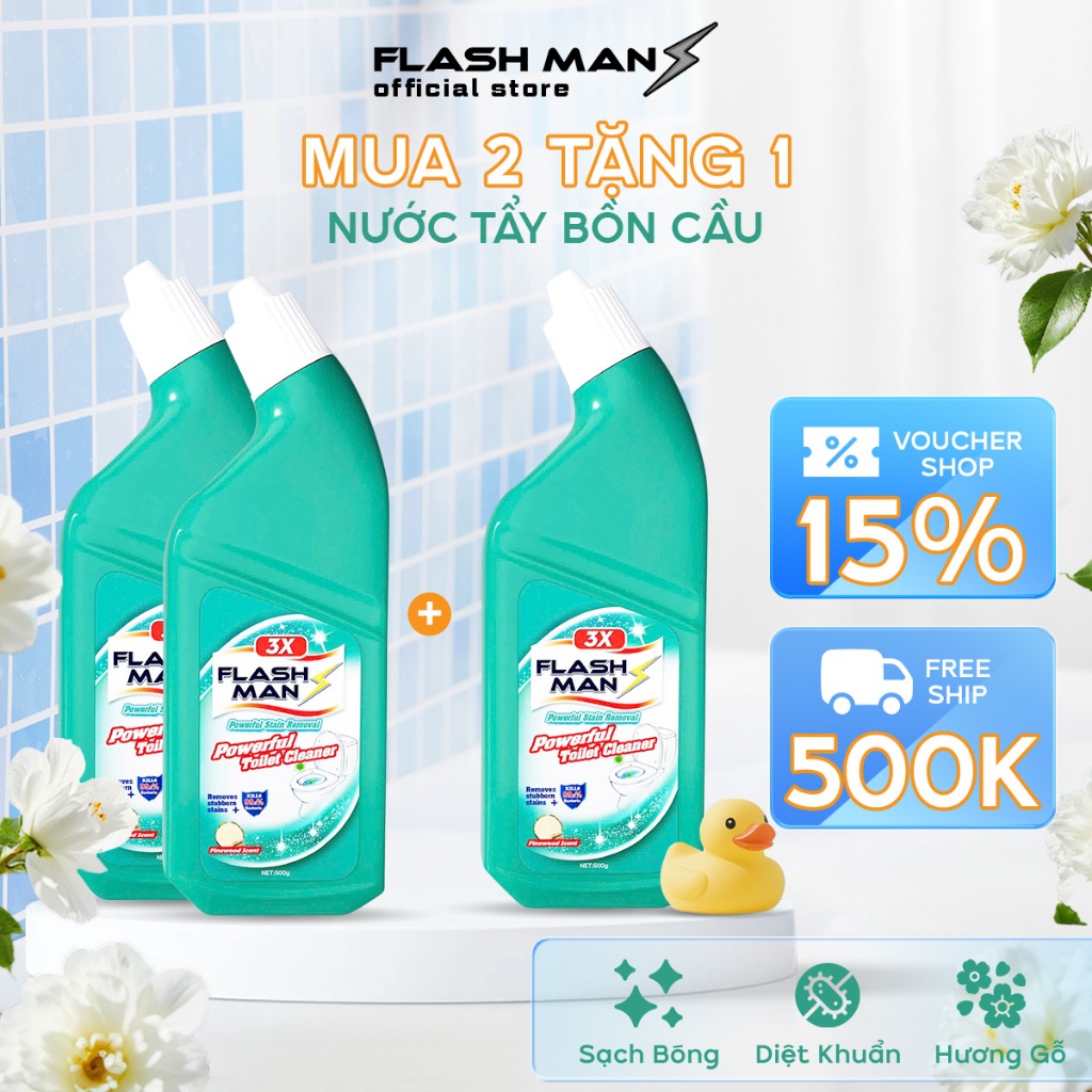 Nước Tẩy Bồn Cầu Flashman 500g