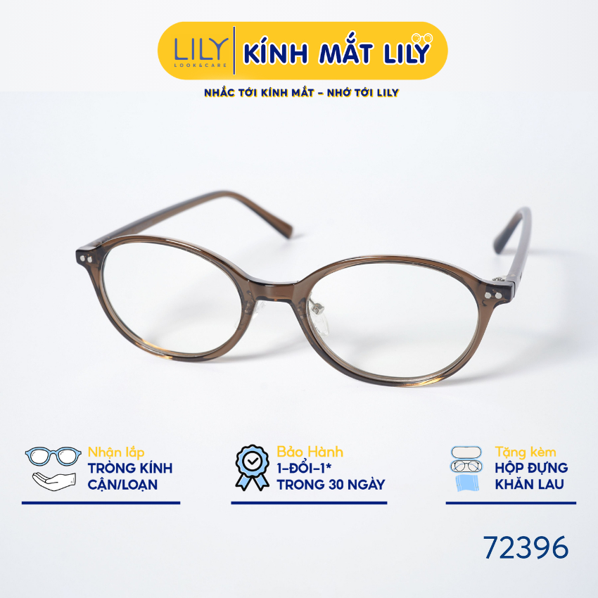 Gọng Kính Oval LILYEYEWEAR Nhựa Cao Cấp Nam Nữ